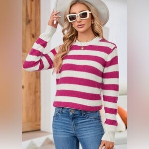 EUC
BEAUTIFUL PINK STRIPED SWEATER